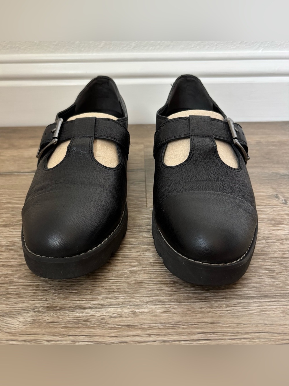 Vionic Carmen Black Leather Mary Jane Shoes Flats Size 9 - Picture 4 of 14